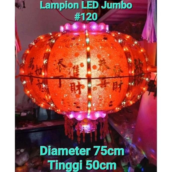 Lampion LED 100 / lampu lampion LED PUTAR / Lampion Imlek 100cm / LED
