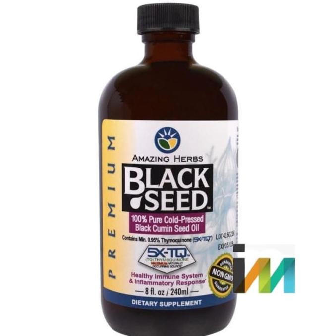 

TERLARIS - Amazing Herbs Black Seed Oil 100% Pure Cold-Pressed Cumin Seed 240 ml