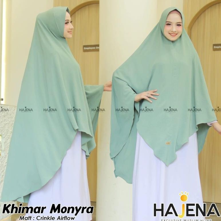 Quality Khimar Monyra Xxl Hijab Pet Antem  Crinkle Airflow Jilbab Kerudung Jumbo Syar'I Berkualitas