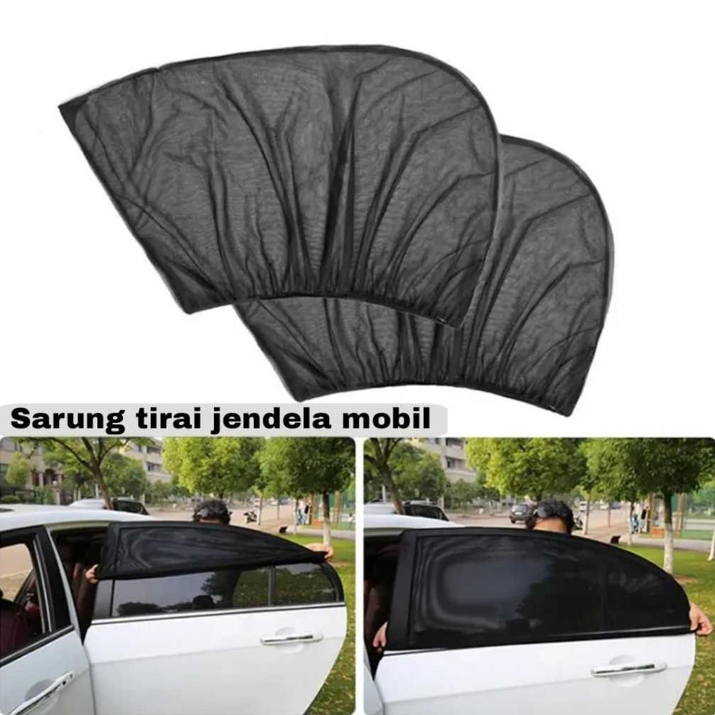 Cover Tirai Jendela Mobil / Anti Nyamuk / Pelindung UV Panas Sinar Matahari