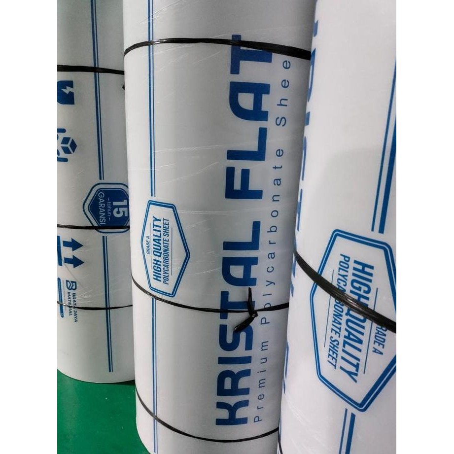 Kristal Flat Atap Kanopi Polycarbonate 4mm Polikarbonat Poly Clear