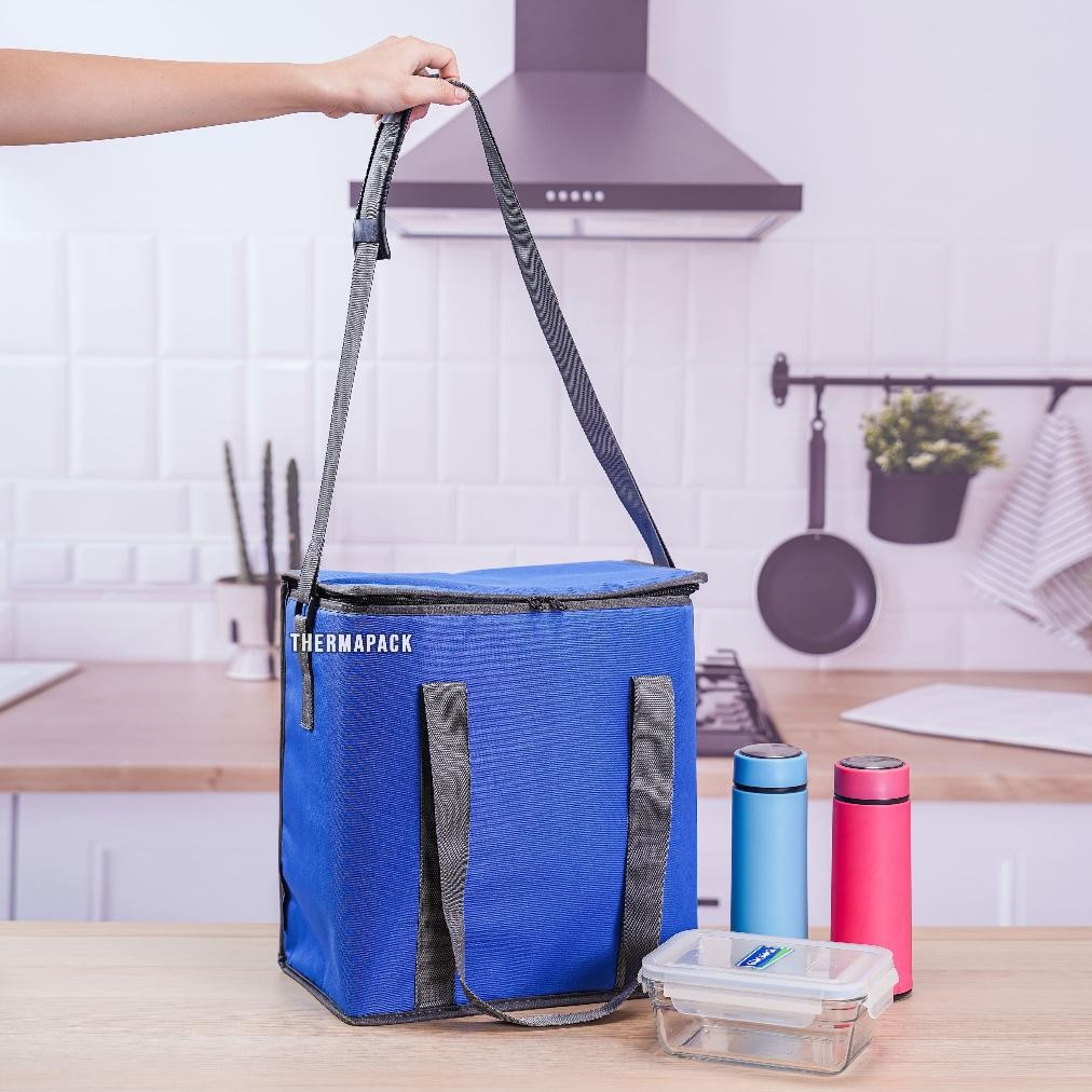 ThermaPack Insulated 2in1 Picnic Delivery Bag | Tas Delivery Motor | Cooler Jumbo | Tas Bekal Alumin
