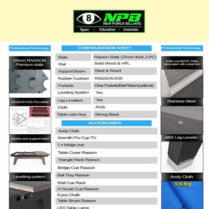 Terbaru Meja Billiard 9 Feet Mr.Sung Accura Strong Black|Billiyard|Billiar