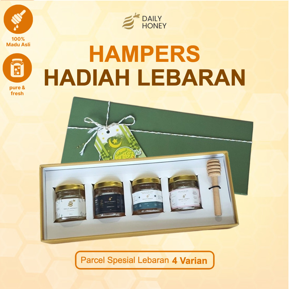

Hampers Parcel Hadiah Lebaran Mubarak Ramadhan Ramadan Madu 4 Botol