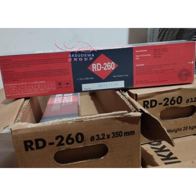Kawat Las Rd-260 3.2Mm X 350Mm (5Kg) / Kawat Las Rd 260 3.2Mm Per 5Kg