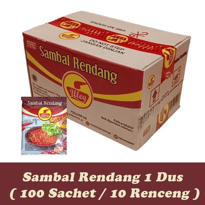 

Finna Sambal Terasi Uleg Sachet 10 Renceng ( 1 Dus / 100 Sachet ) Sambal Uleg Bawang Rendang Terasi Kemiri Pedas Finna Food alu