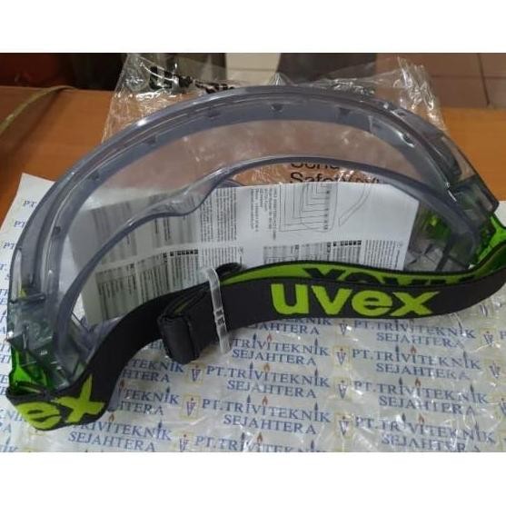 Kacamata safety goggle Uvex 9301-906,google uvex green strap,