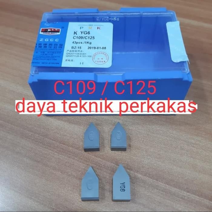 Yg6 - Mata Pahat Widia C109/C125 - Tip Widia - Mata Bubut Widia Yg6 Original Dan Terpercaya