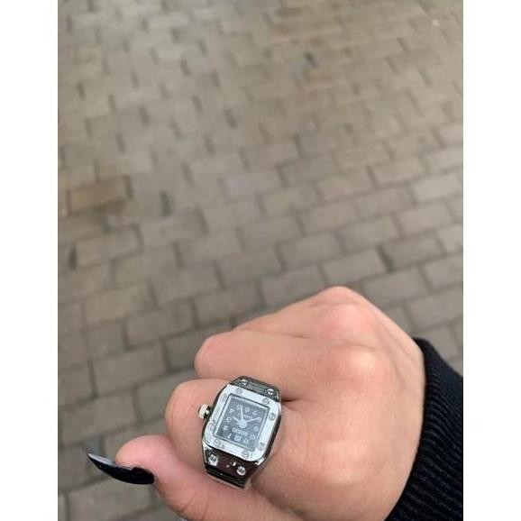 Jam cincin unik arloji antik keren Retro vintage. Bonus batrai jam