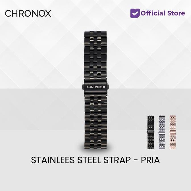 CHRONOX Strap Jam Tangan Stainless Steel Pria Wanita