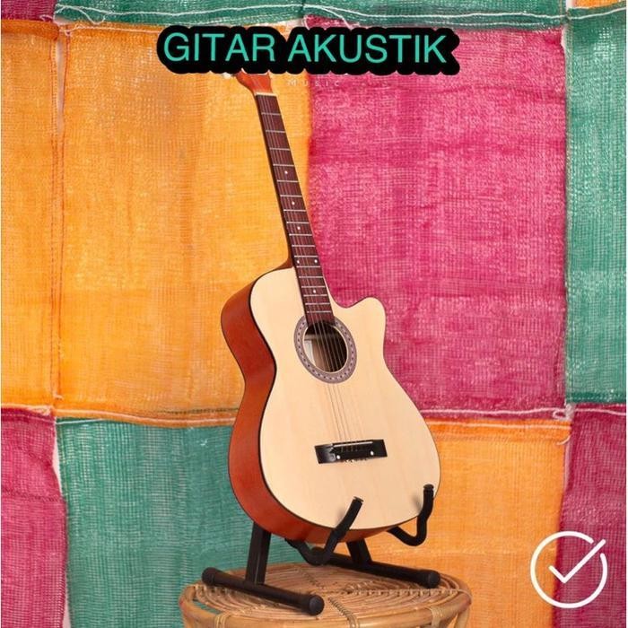 Gitar Akustik Pemula + Tas Gitar Accoustic Guitar Gitar Bukan Yamaha Kekinian Modern Termurah Senar 