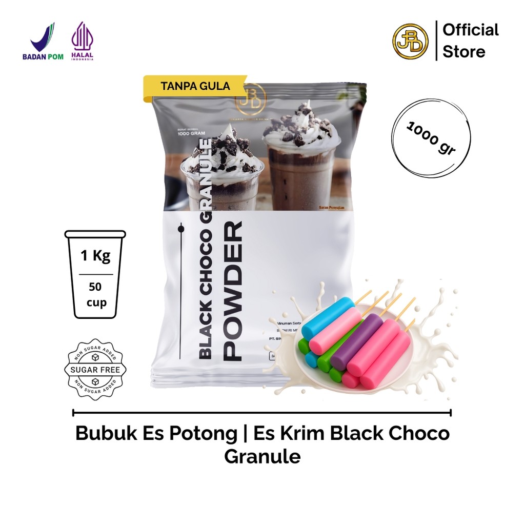 

Black Choco Granule 1Kg Es Potong dengan Tekstur Coklat Renyah | JBD