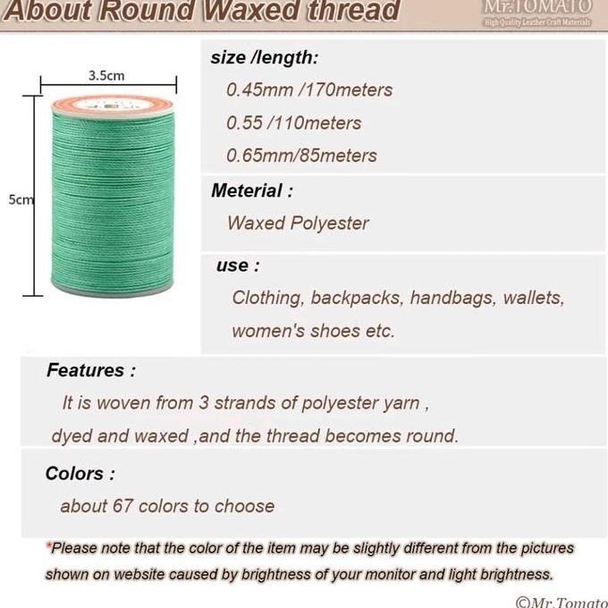 Galaces waxed sg leather thread