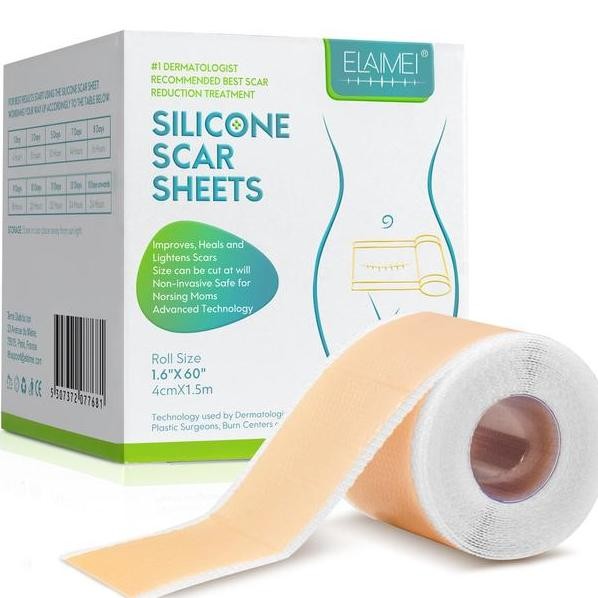 

Silicone Scar Sheets Tape Plester Silikon Penghilang Luka Keloid