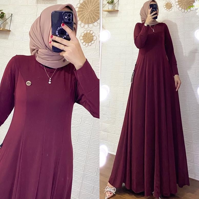 Oy58 Gamis Nada - Gamis Jersey Korea - Gamis Polos Premium Original By:Irnanda