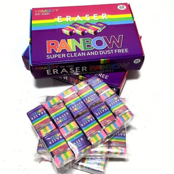 

Up Harga Grosir (1Packs/10Pcs ) Penghapus Eraser Sedang Gambar Rainbow