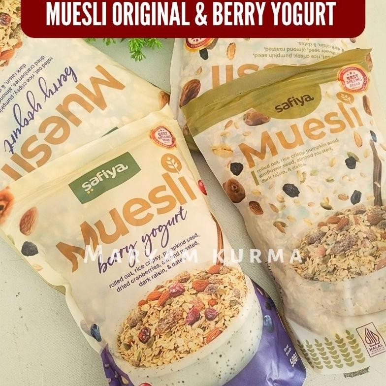

MUESLI ORIGINAL | BERRY YOGURT SAFIYA 1 KG DAN 500 GR DRIED FRUIT SEREAL SARAPAN SEHAT MEDAN
