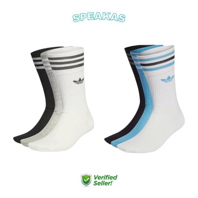 Adidas Crew Socks Trefoil / Kaos Kaki Adidas Trefoil Original Bnip