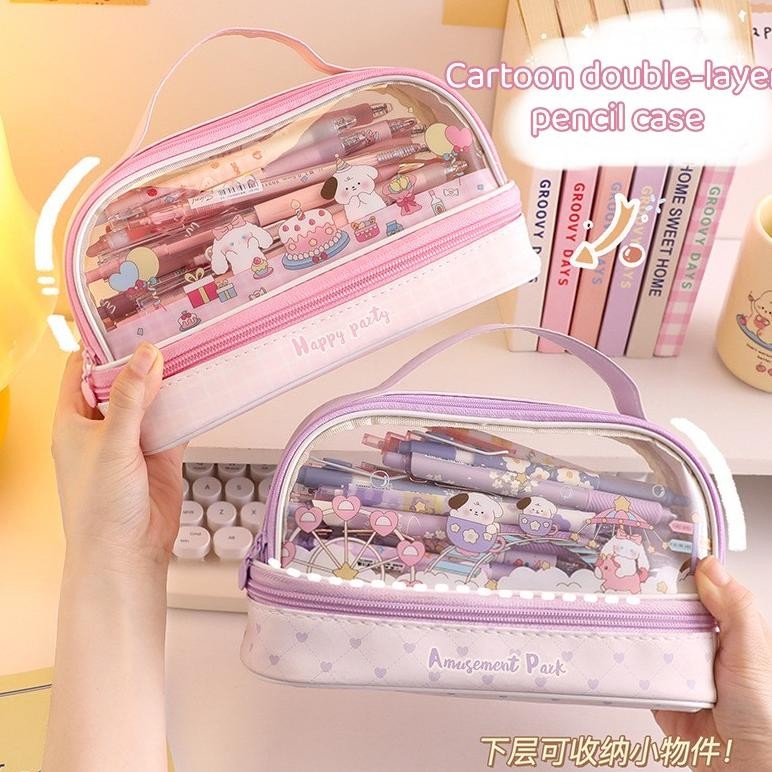 

Un04 [Cod] Kartun Baru Kapasitas Pen Bag Storage Bag Untuk Mahasiswa Sma Junior Portable Cute Simple Stationery Box Un04
