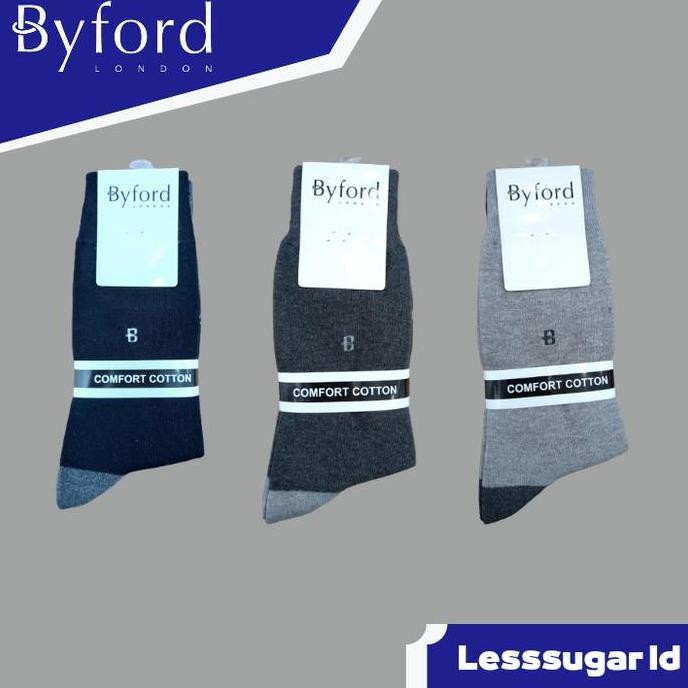Byford Kaos Kaki Pria Panjang Isi 3 Pcs Bahan Katun