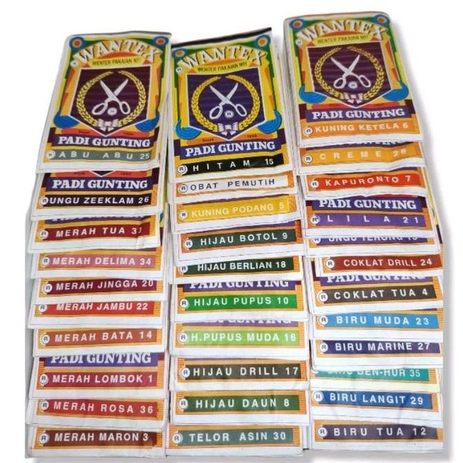 10 Bungkus Wantex Wenter Padi Gunting Pewarna Jea Pakaian Tie Dye Kain Wantek Sumbo Jumputan Ikat Wa