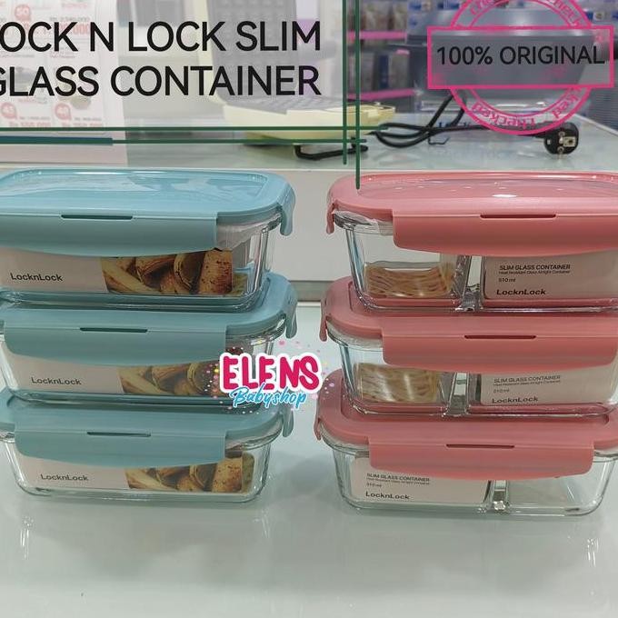 Lock N Lock Container Glass Sekat Kotak Makan Kaca