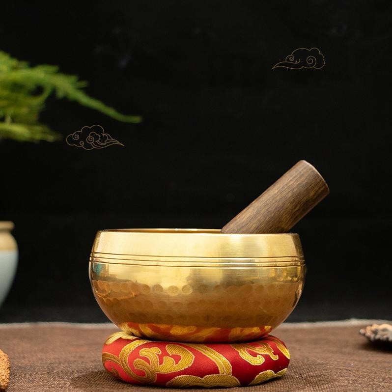 Premium Singing Bowl Lonceng Tibet Buddha Exquisite 8cm Handmade Tibetan Bell Singing Bowl Buddhism 
