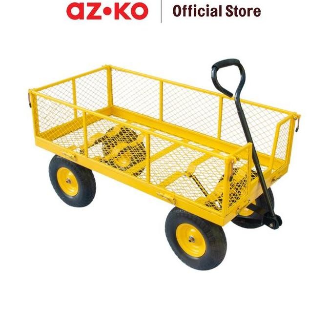 AZKO Krisbow Troli Barang Multifungsi 500 kg - Kuning Alat Pengangkut Barang Dengan Roda Wheels Cart