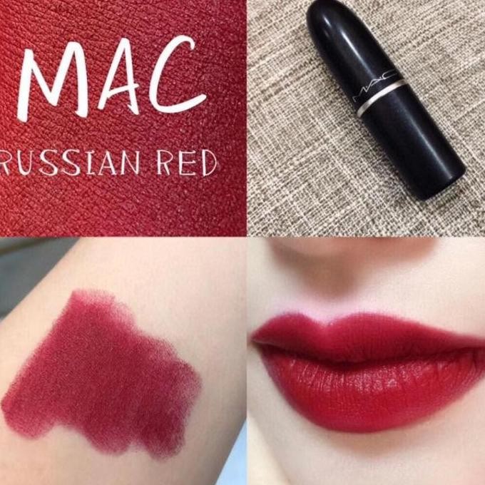 MAC Lipstick RUSSIAN RED Long-Wearing, Full Coverage & Completely Matte Finish | Lipstik M.A.C Matte