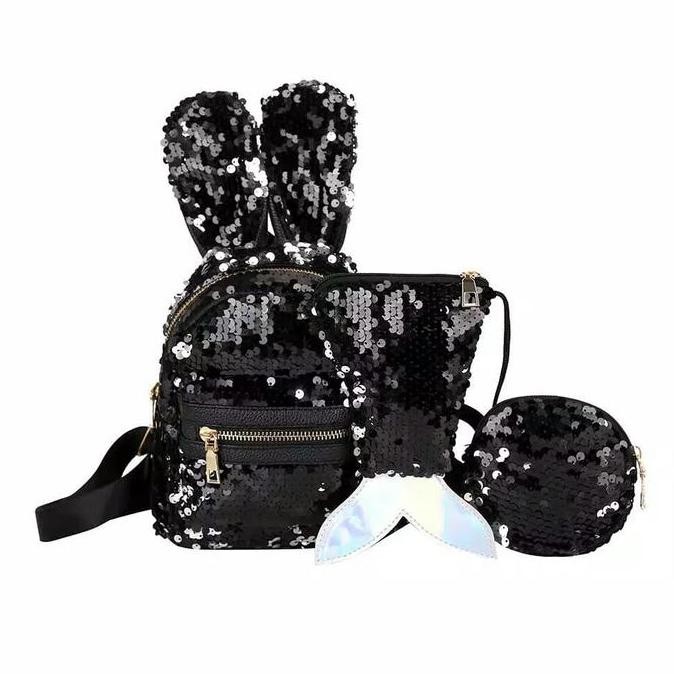 

Miliki Tas Ransel Anak Sequin Kelinci / Tas Anak Sequin Motif Kelinci