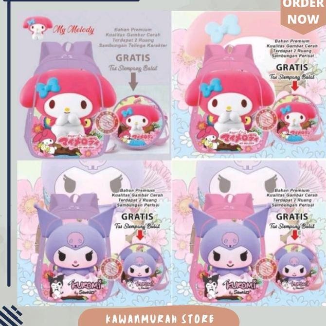 

Miliki Tas Ransel Anak Karakter Purple Kuromi Lucu / Tas Anak Pink Melody