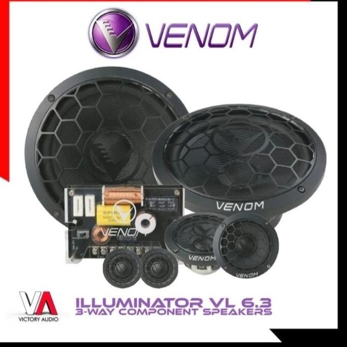 TERBARU - SPEAKER 3 WAY VENOM COMPONENT SPLIT VENOM BLACK VX 6.3B VENOM VX 6.3B