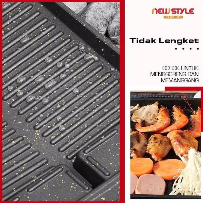 Grill Pan Alat Pemanggang Bbq / Panci Panggang / Wajan Pembakaran