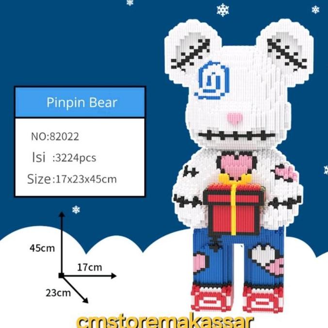 Mainan Balok Susun Anak Lego Bricks Nano Block Puzzle 3D Jumbo Violent Bear Gift Bear Series
