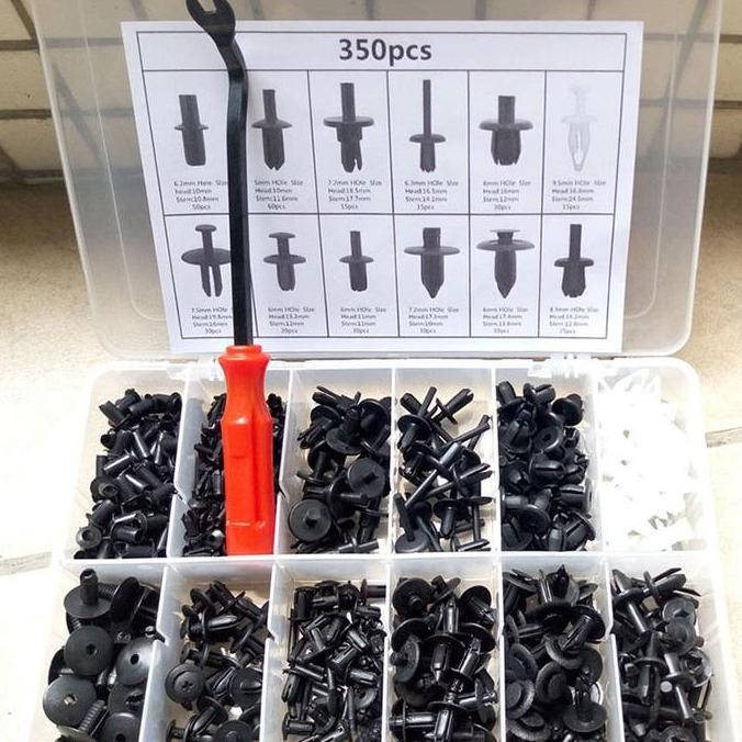 [ Baut Rivet Mobil Universal 350_240_160Pcs - Bolt Rivet Plastik