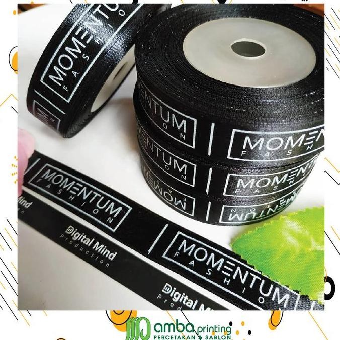 

Premium sablon label pita satin 4cm