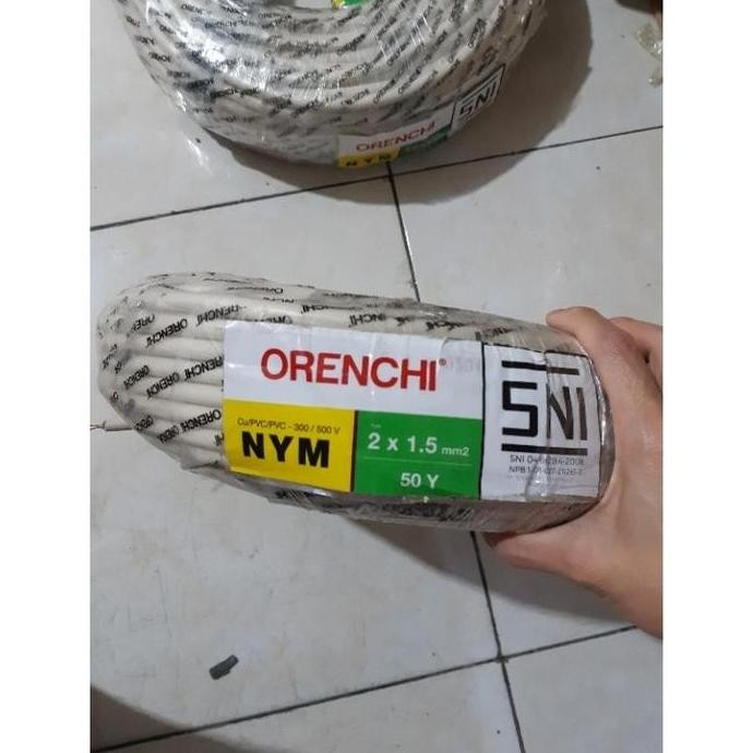 NYM Kabel Listrik  SNI LMK Venice SPIN 2x1,5 50 meter Kabel Kawat Orenchi Tembaga Asli
