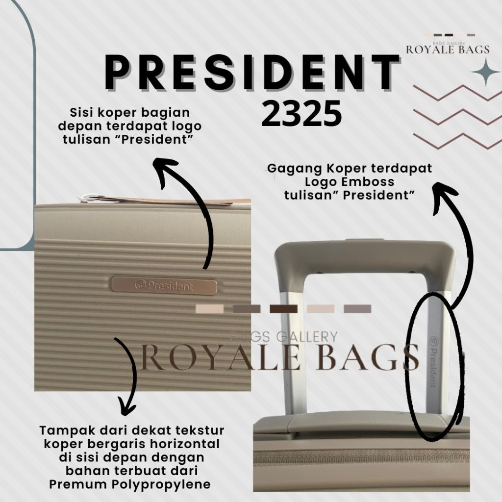 Gbs President Series Tas Koper 20 Inch Original / Koper 24 Inch Fiber Resleting Tsa Lock - Expandabl