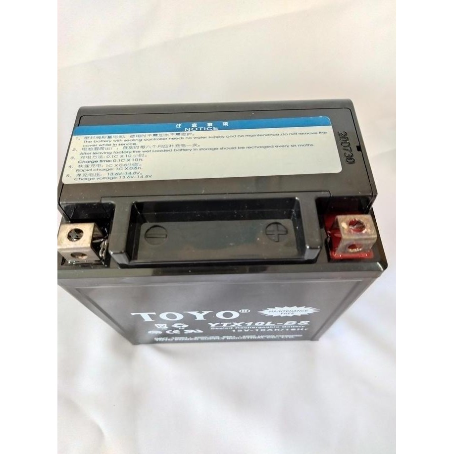 Accu Motor Toyo Ytx10L-Bs Binter Mercy Vespa Excel Dll