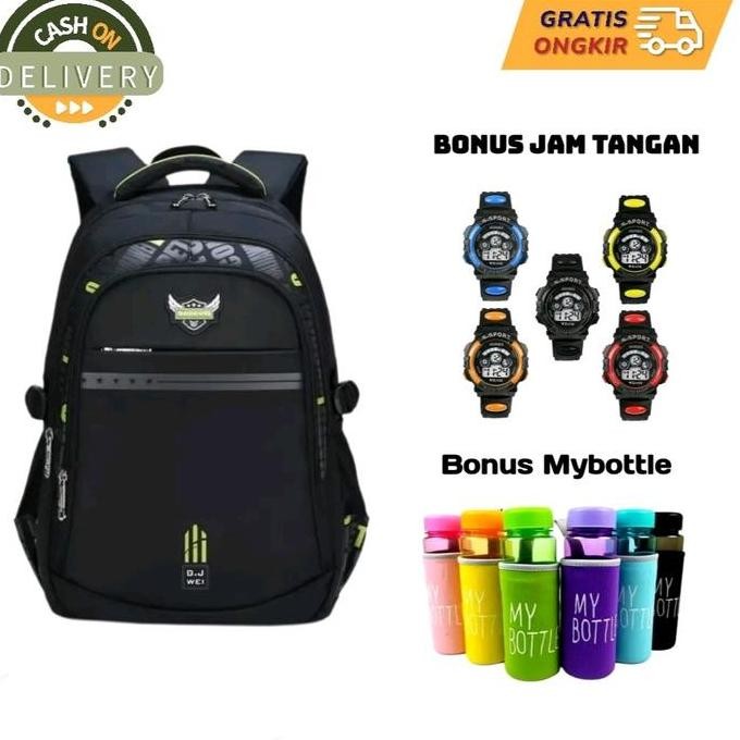 

Diskon Tas Ransel Anak Laki Laki Sekolah Sd Smp Bonus Botol Jam Tangan Sport / Tas Punggung Anak