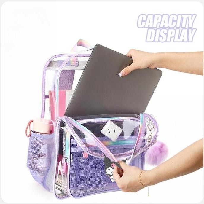 

Miliki Ransel Pelajar Transparan Kuromi Modis Pvc Tembus Pandang Y36 Smp Sekolah Backpack Tas Sekolah Anak Sd Fashion Tasse Kolah
