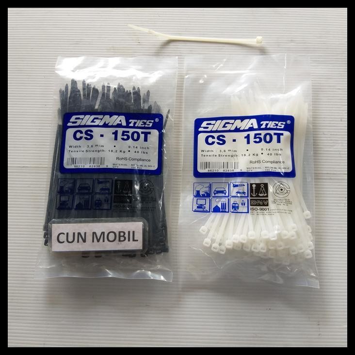 

DISKON KABEL TIES INSULOC 150L 15 CM MERK SIGMA TIES HARGA PER PACK ISI 100PC !!!!
