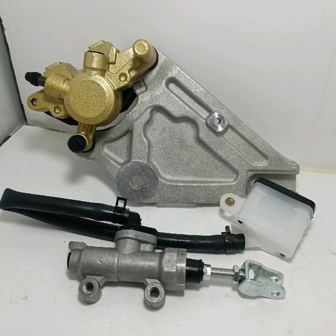 Kaliper Pala Babi Belakang Plus Braket Dudukan Dan Master Rem Assy 1 Set Supra X 125 Blade Fi