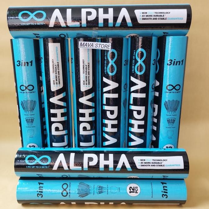 TERBARU - ALPHA / ALPHA SHUTTLECOCK 3IN1 / BADMINTON