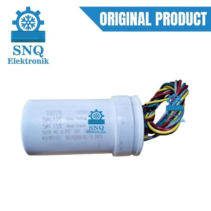 NEW Capasitor mesin cuci original sharp 15+5 uf RIYI - Kapasitor original