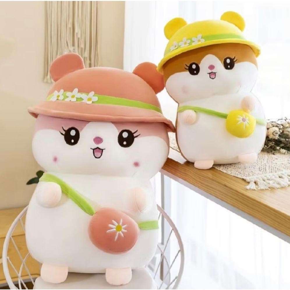 boneka hamster jumbo lucu bawa tas