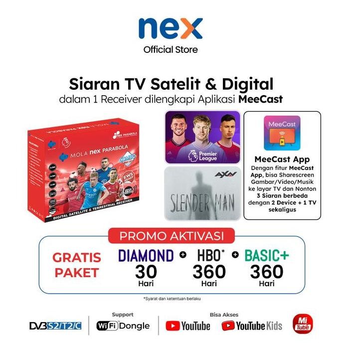 Terlaris Nex Parabola - Combo Merah