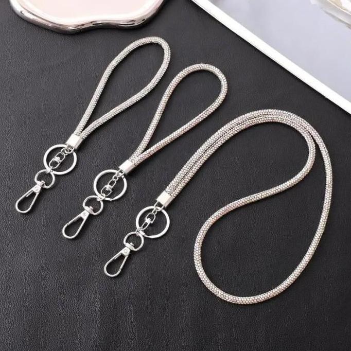

Terlaris Neck Lanyard Id Card Tali Gantungan Hp Handphone Diamond Crystal (48 Cm)