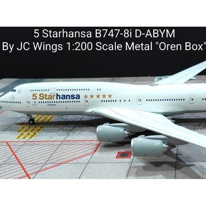 5 Starhansa B747-8I D-Abym By Jc Wings 1:200 Scale Metal