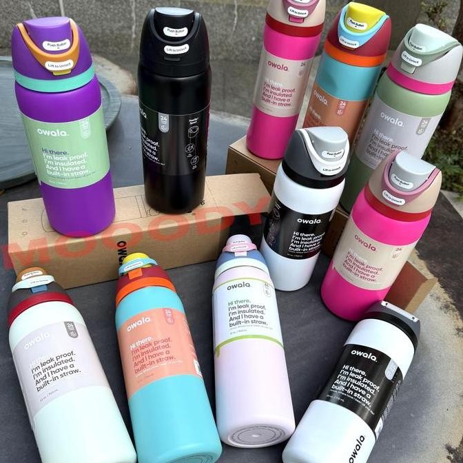 

Owala Freesip 24oz/32oz ( 709ml dan 946ml )tahan dingin diatas 12 jam insulated steel 304 Botol Minum TA